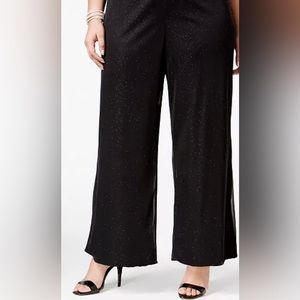 Dress pants-MSK Sparkle Palazzo Pants-Wide Leg-Shear Outer Layer